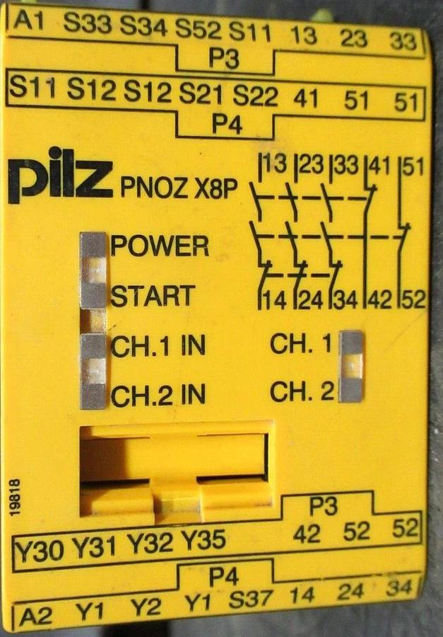 Used PILZ SAFETY RELAY PNOZ-X8P 24 VDC 2.5 WATT 240 VAC 8 AMP **WARRANTY**