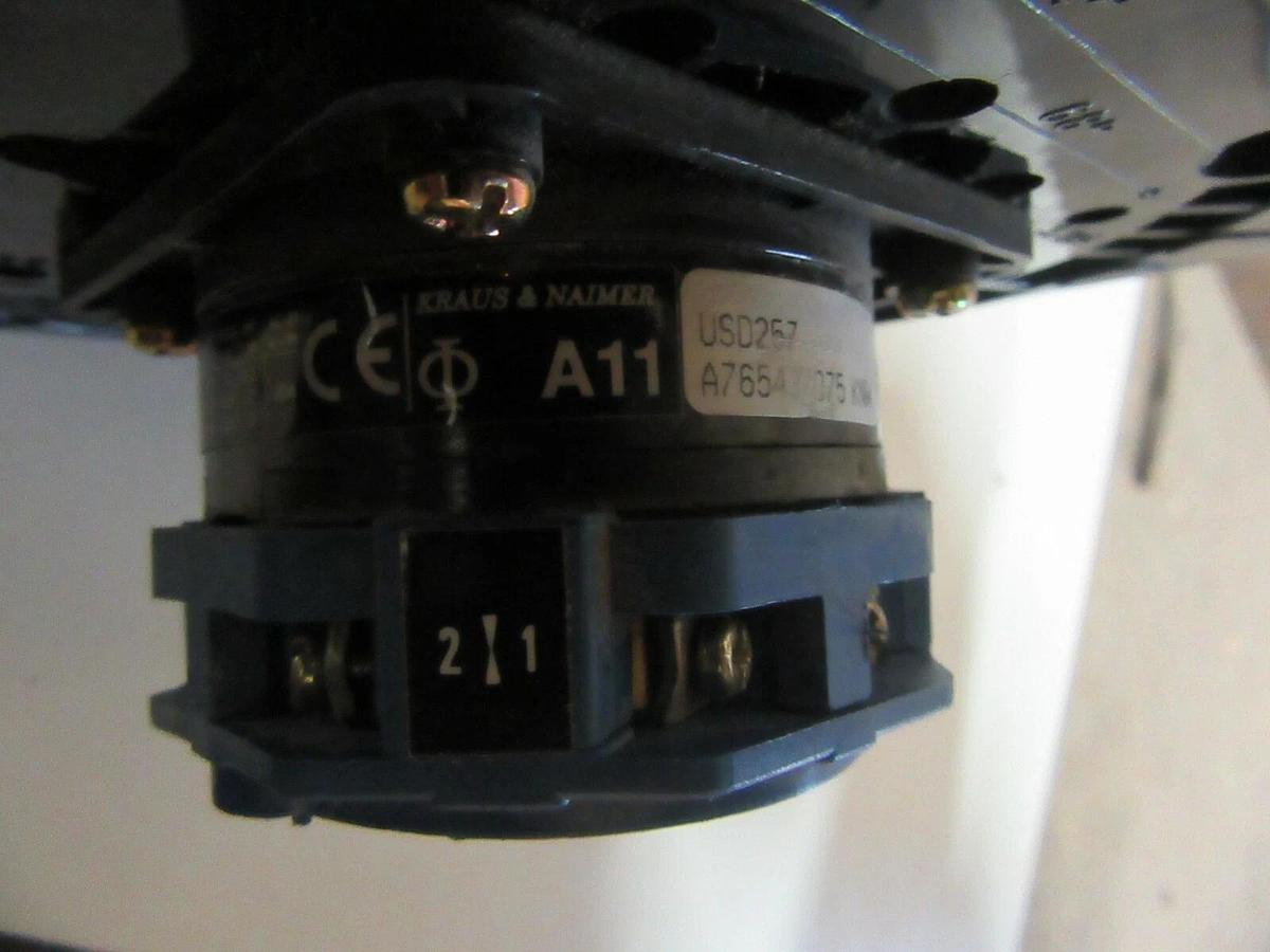 Used KRAUS & NAIMER 240 A C315 MULTI-POLE ROTARY DRUM SWITCH W/ A11 AUX 75 HP 480 VAC