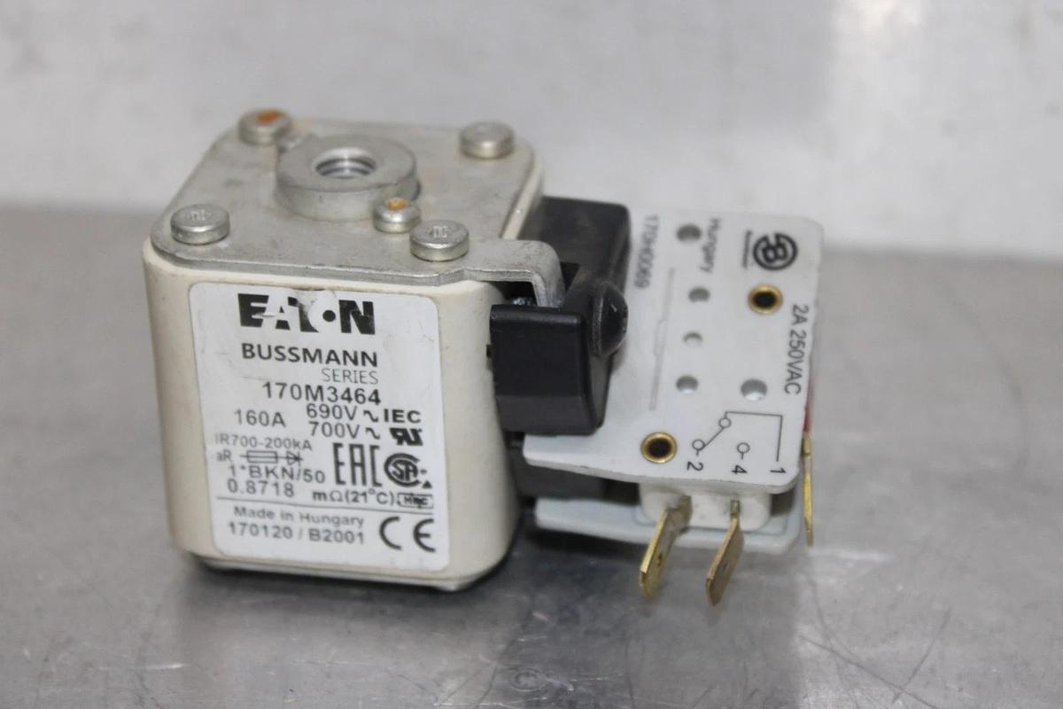 Used EATON BUSSMANN SQUARE BODY FUSE 170M3464 700 VAC 160 AMP *WARRANTY*