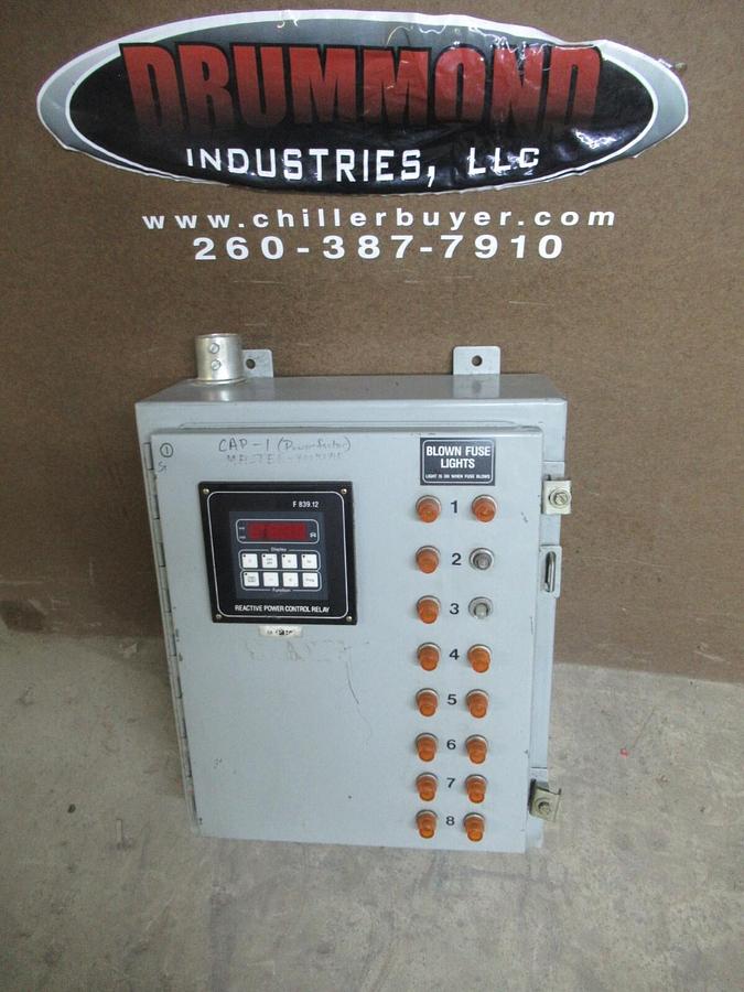 Used FRAKO REACTIVE POWER RELAY FUSE MONITOR CABINET F-839.12 SI77-412-2750