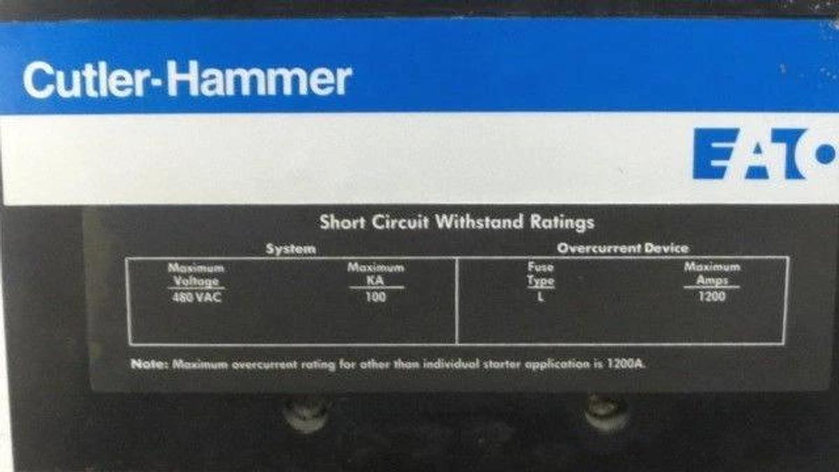 Used CUTLER HAMMER MOLDED CASE SWITCH NS36120YA 1200 AMP 600 VAC 3-POLE NS-Y