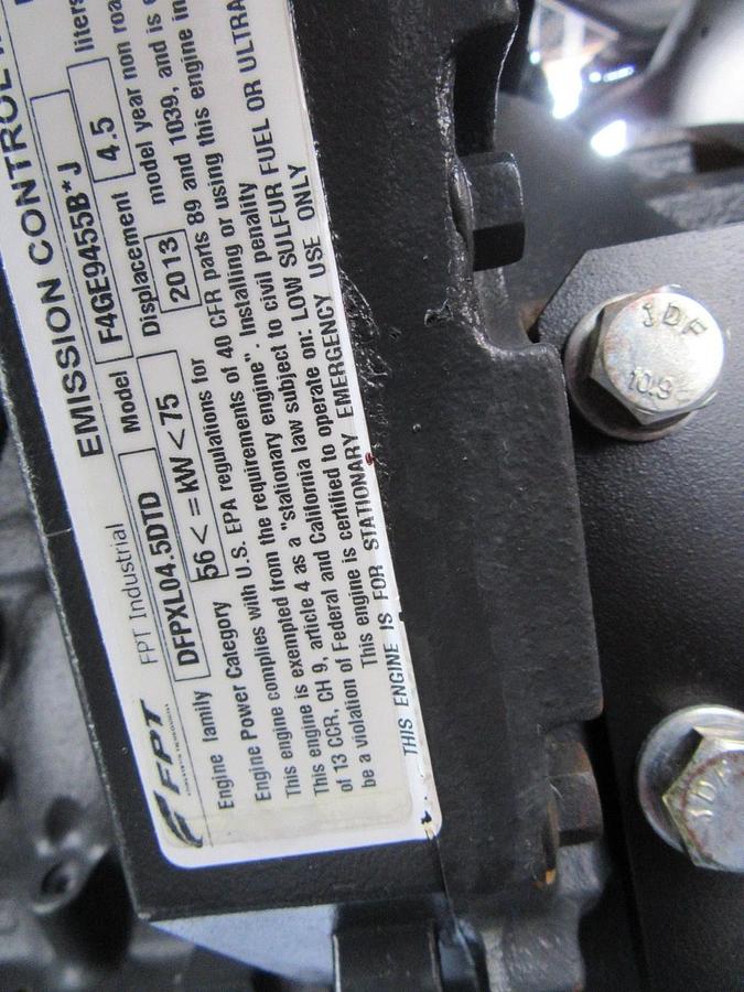 Used 48 KW DIESEL GENERATOR GENERAC 120/240 V FPT 346 HRS SOUND ENCLOSED VIDEO 50 KW