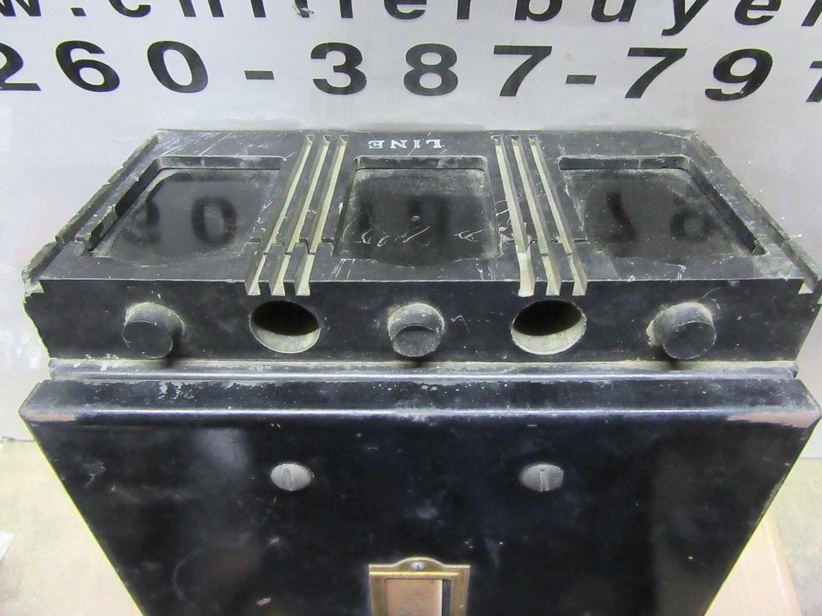 Used SQUARE D CIRCUIT BREAKER MA3800F 800 AMP 3-POLE 600 VAC W/ FACE COVER