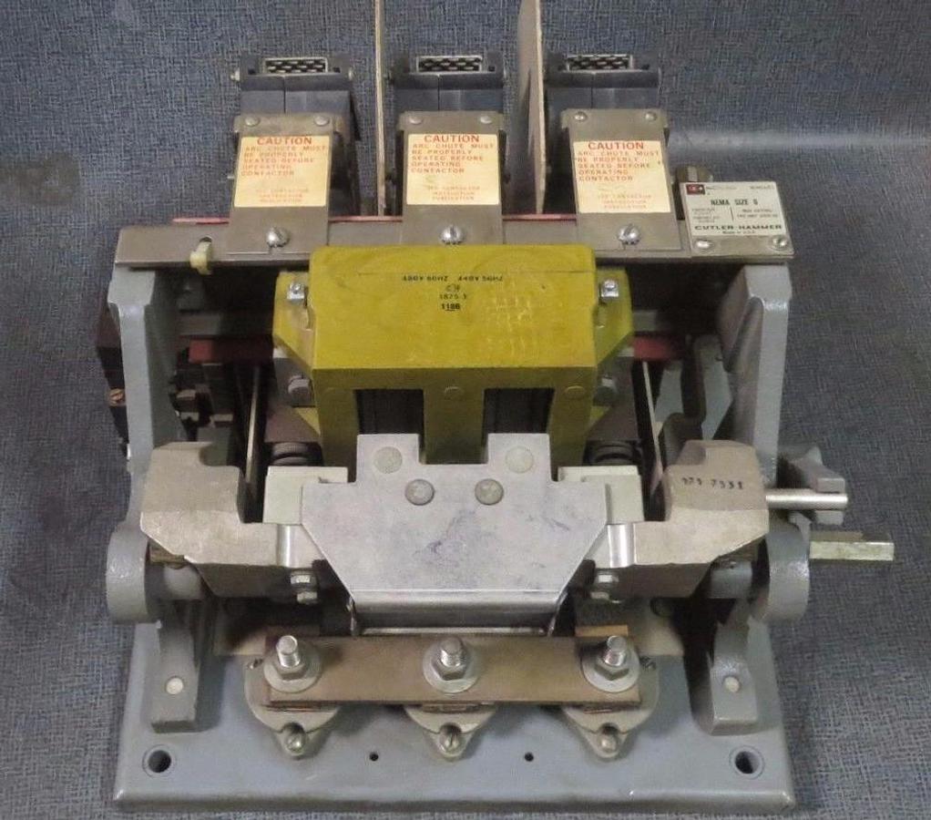 Used CUTLER HAMMER NEMA SIZE 6 CONTACTOR C10JN3 540 AMP 600V W/ 480V COIL