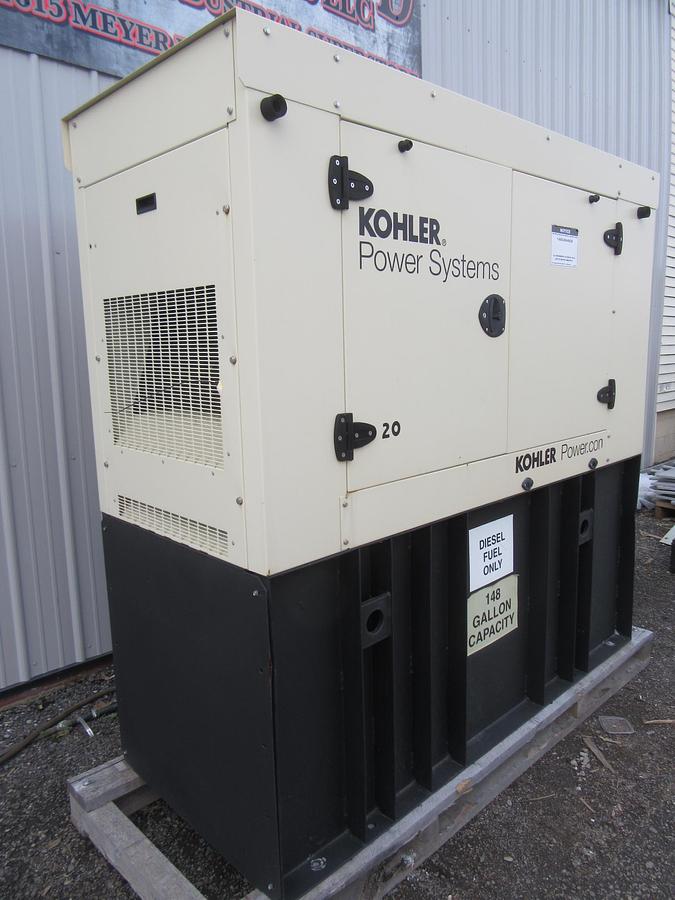 Used 20 KW DIESEL GENERATOR KOHLER 120/240V 20REOZK ENCLOSED ONLY 102 HRS