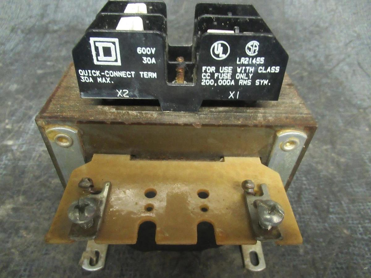 Used SQUARE D TRANSFORMER 9070KF350D1R02 350VA 50/60HZ INPUT:240/480V OUTPUT:110-120V
