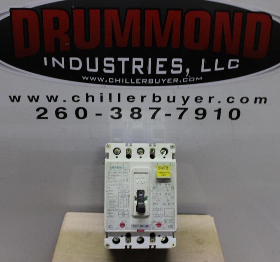 Used SIEMENS CIRCUIT BREAKER 3VF3111-1BN41-0AA0 600 VAC 3-POLE 50-63 AMP *WARRANTY*
