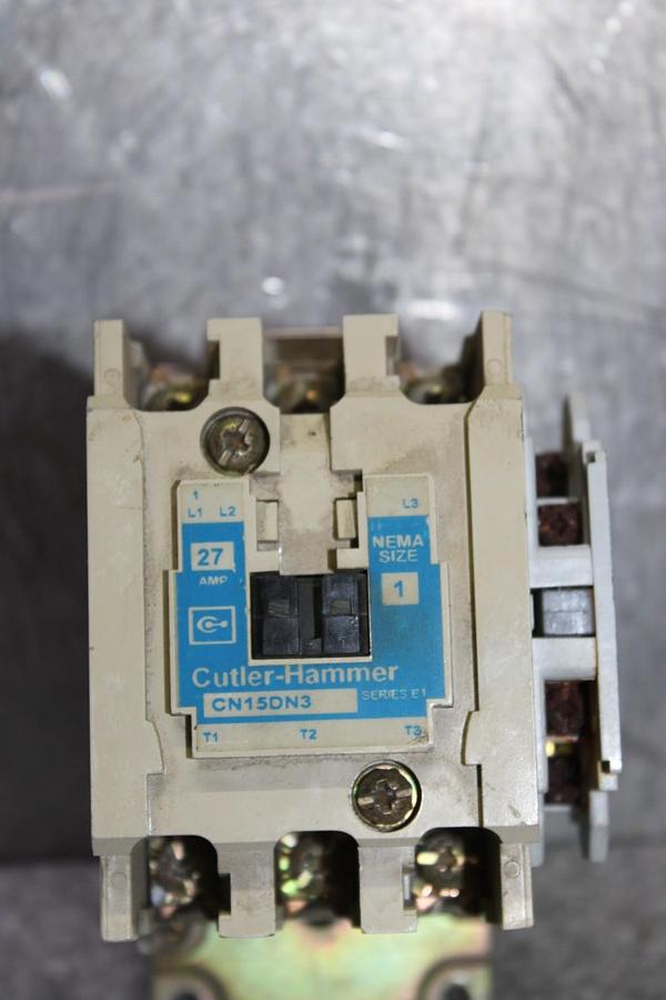 Used CUTLER-HAMMER NEMA CONTACTOR CN15DN3 27 AMP NEMA 1 COIL: 120V **WARRANTY**