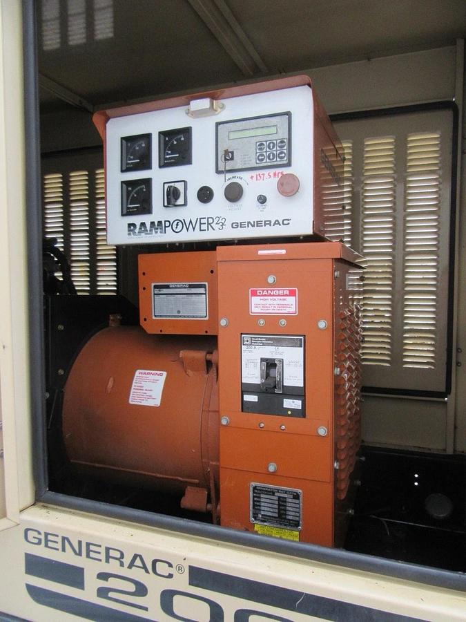 Used 50 KW DIESEL GENERATOR GENERAC 120/240V 1 PH ONLY 137.5 HRS  ENCLOSED 50 KW