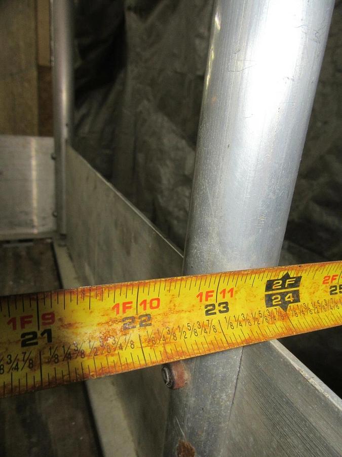 Used 300 LB CAPACITY GENIE EASY-UP 15 FT HT MANUAL PUSH ARIAL WORK PLATFORM EU-15M