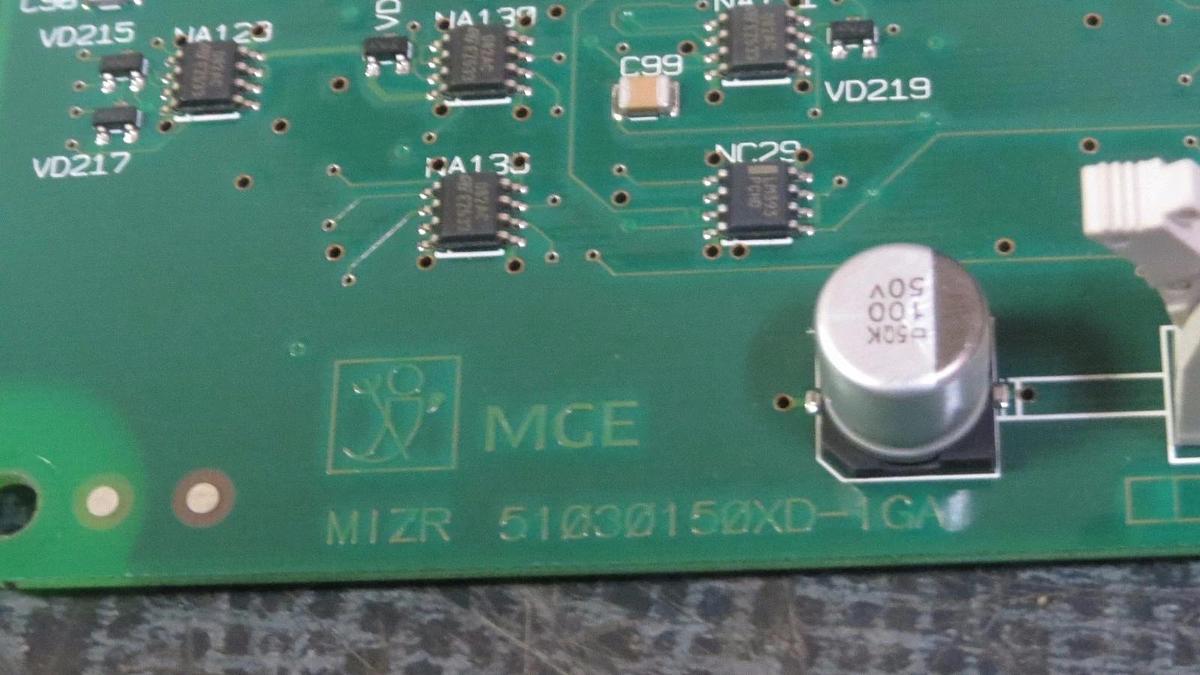Used MGE UPS SYSTEMS CIRCUIT BOARD MIZR 51030150XD-1GA // MODEL: MIZR5103015100