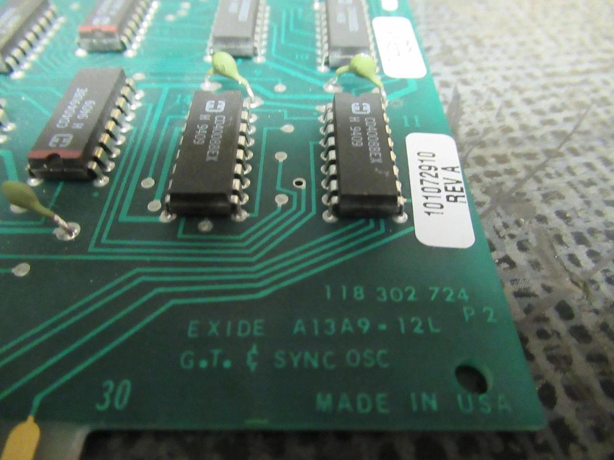 Used EXIDE G.T. & SYNC OSC 101072910 REV A 118-302-724 **WARRANTY INCLUDED**