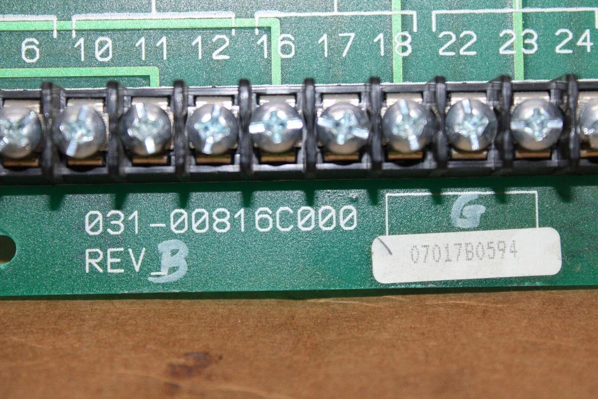 Used YORK CODEPAK CHILLER CONTROL CARD 031-00816C000 REV. B **WARRANTY**