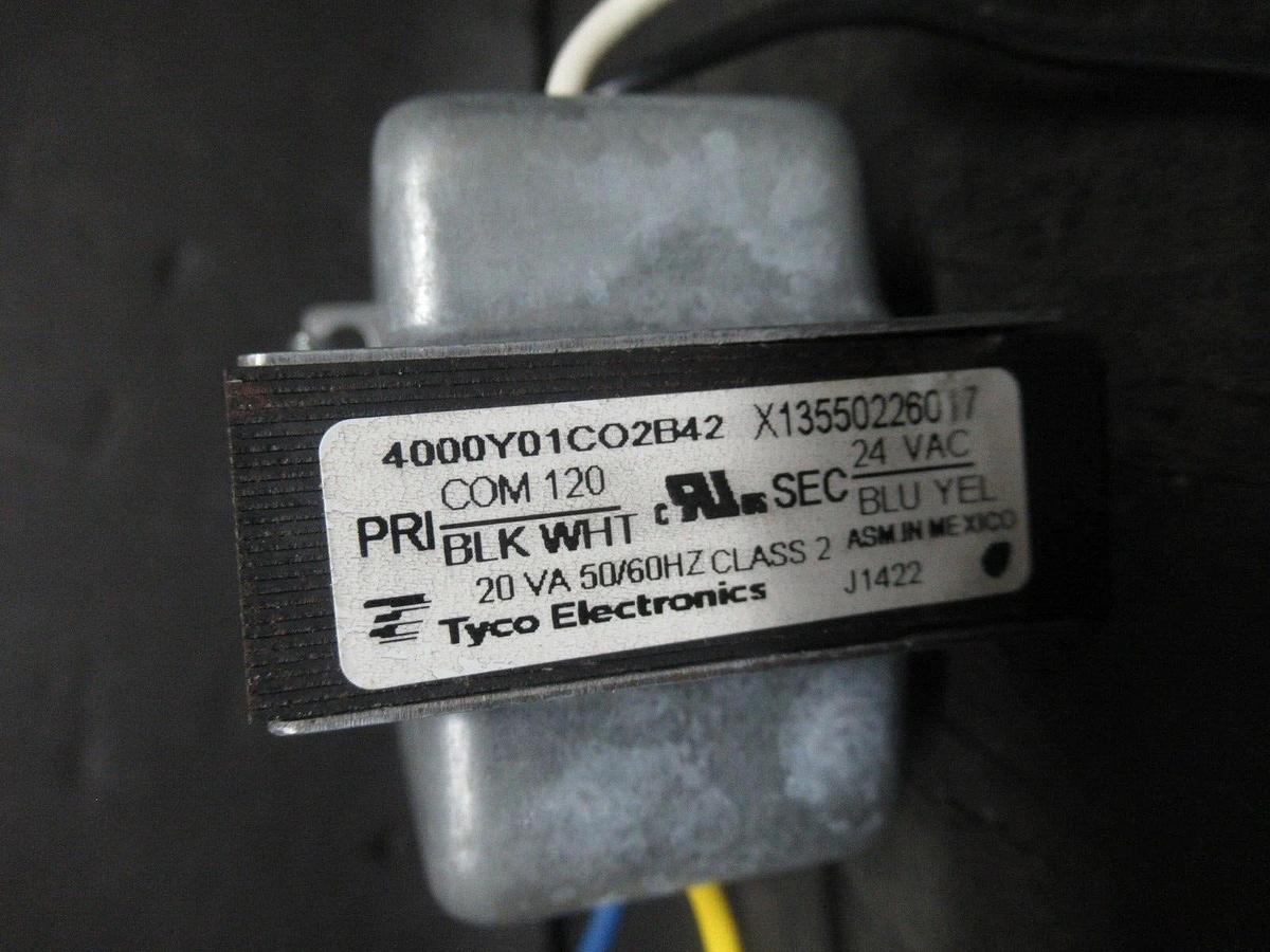 Used TYCO TRANSFORMER X1355026017 4000Y01C02B42 PRI: 120 VAC 20 VA SEC: 24 VAC
