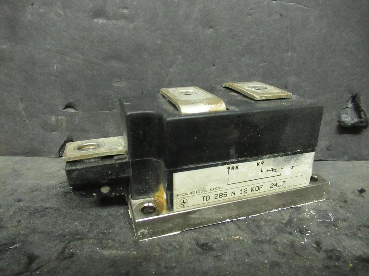 Used EUPEC POWERBLOCK TD 285 N 12 KOF 12J7 POWER MODULE TRANSISTOR TD285N12KOF12J7