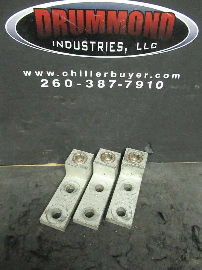 Used (3) QTY GE GE-600-2 1 SINGLE BARREL MECHANICAL CONNECTOR LUGS TAP 600 KCMIL - 2