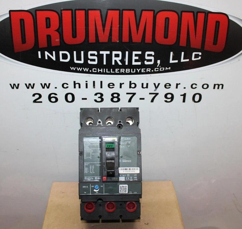 Used SQUARE D POWERPACT CIRCUIT BREAKER JJL36250 250 AMP 600 VOLT 3-POLE