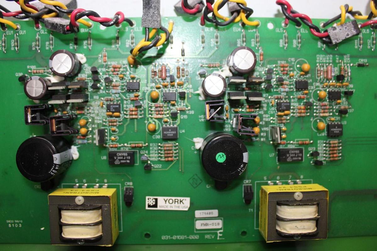 Used YORK VFD GATE CONTROL CIRCUIT BOARD 031-01681-000 REV. F **WARRANTY**