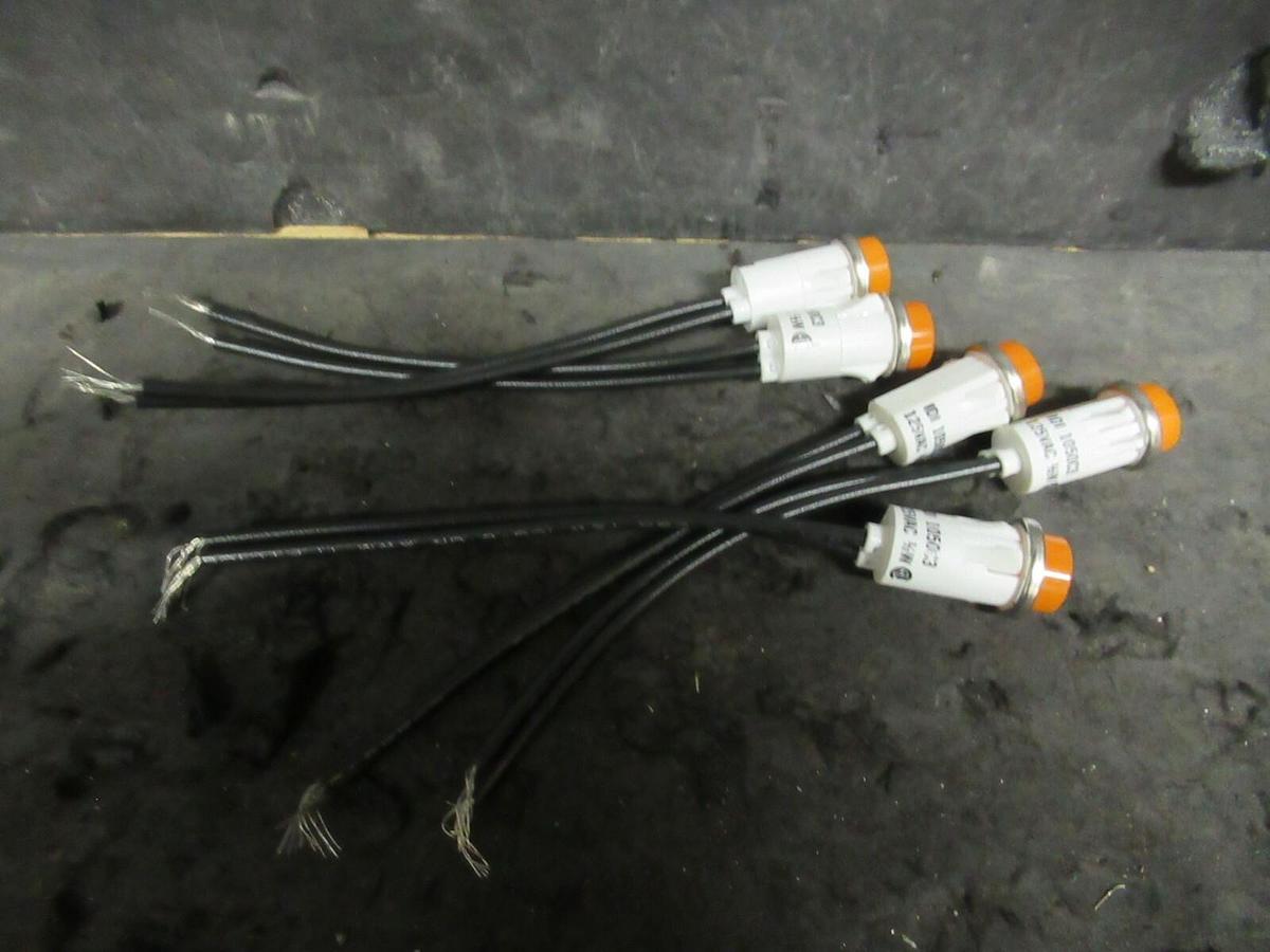 (5 QTY) IDI 1050C3 AMBER LENS 125 VAC 1/2 (0.5) WATT INDICATOR LIGHT LED LIGHTS