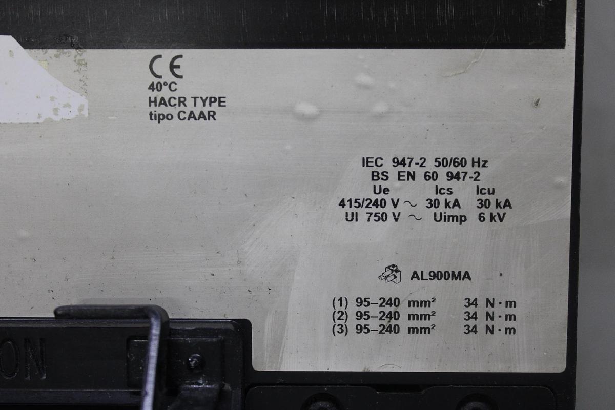 Used SQUARE D I-LINE CIRCUIT BREAKER MH36800 800 AMP 600 VAC 3-POLE