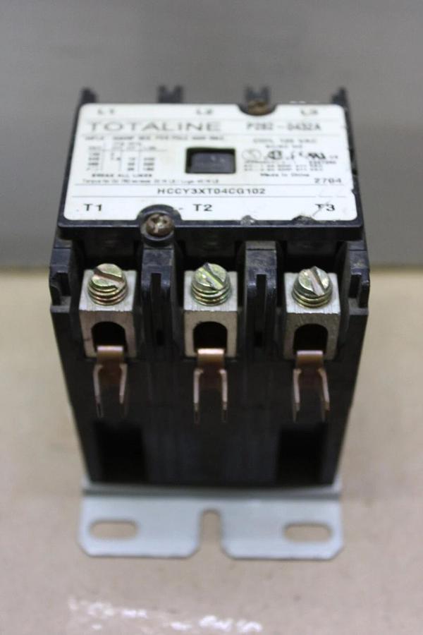 Used TOTALINE CONTACTOR P282-0432A 40 AMP 600 VOLT 25 HP COIL: 120V