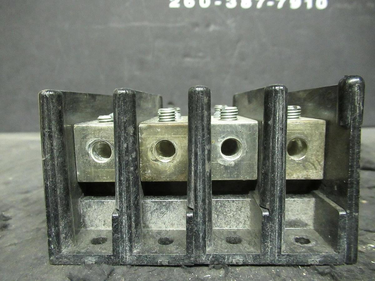 Used GOULD SHAWMUT 63102 DISTIBUTION LUG SET PDB 4 POLE #4 - #14 LUGS 600 VAC