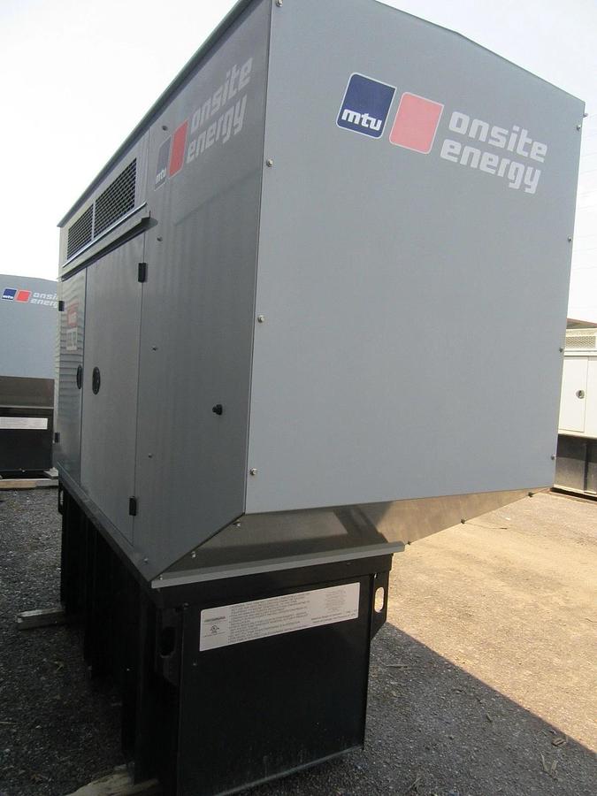 Used 50 KW DIESEL GENERATOR MTU 120/240 V JOHN DEERE SOUND ENCLOSED 338 HRS VIDEO