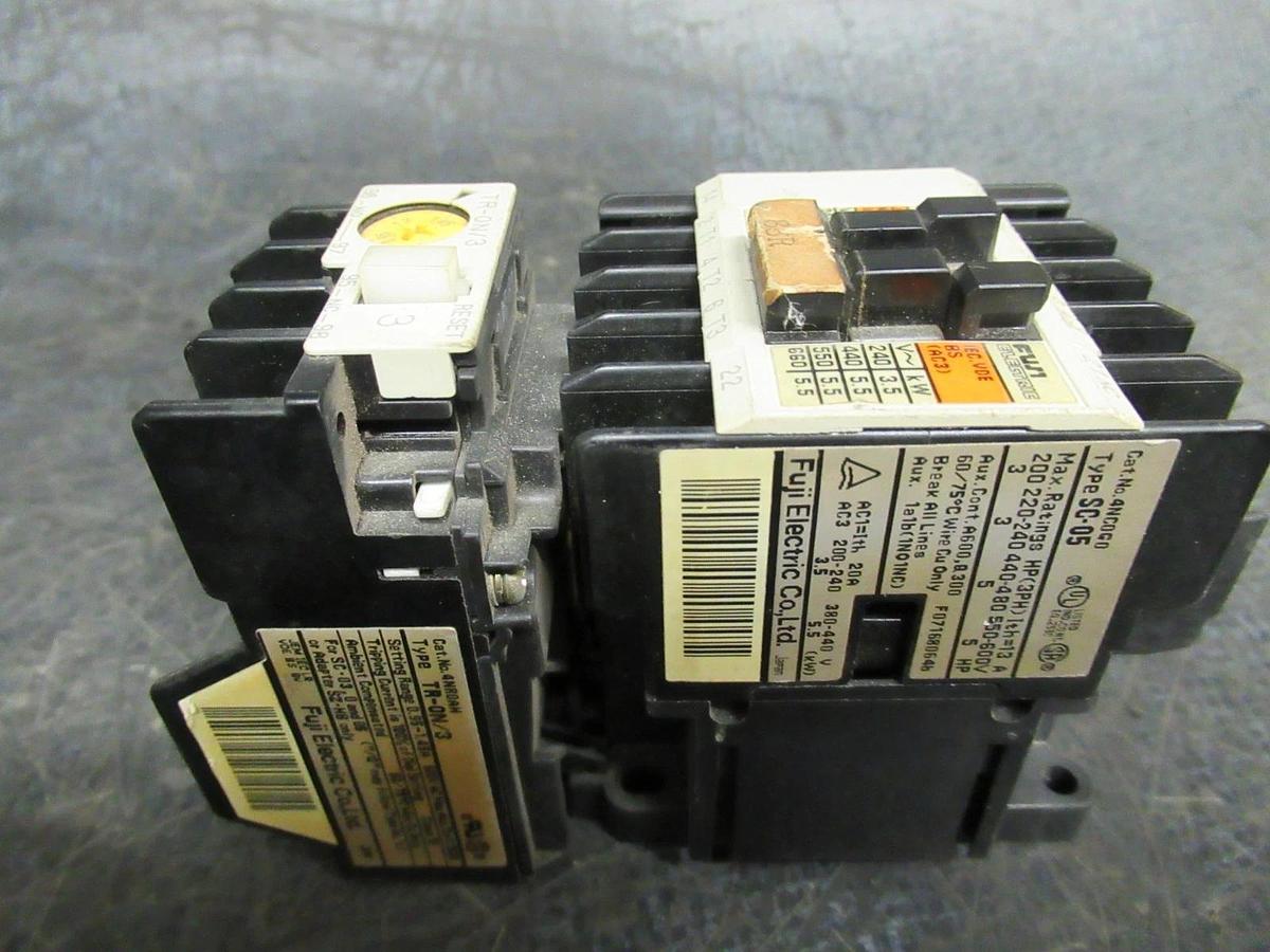 Used FUJI ELECTRIC STARTER SC-05 600V 3POLE 13A 5HP **WARRANTY INCLUDED**