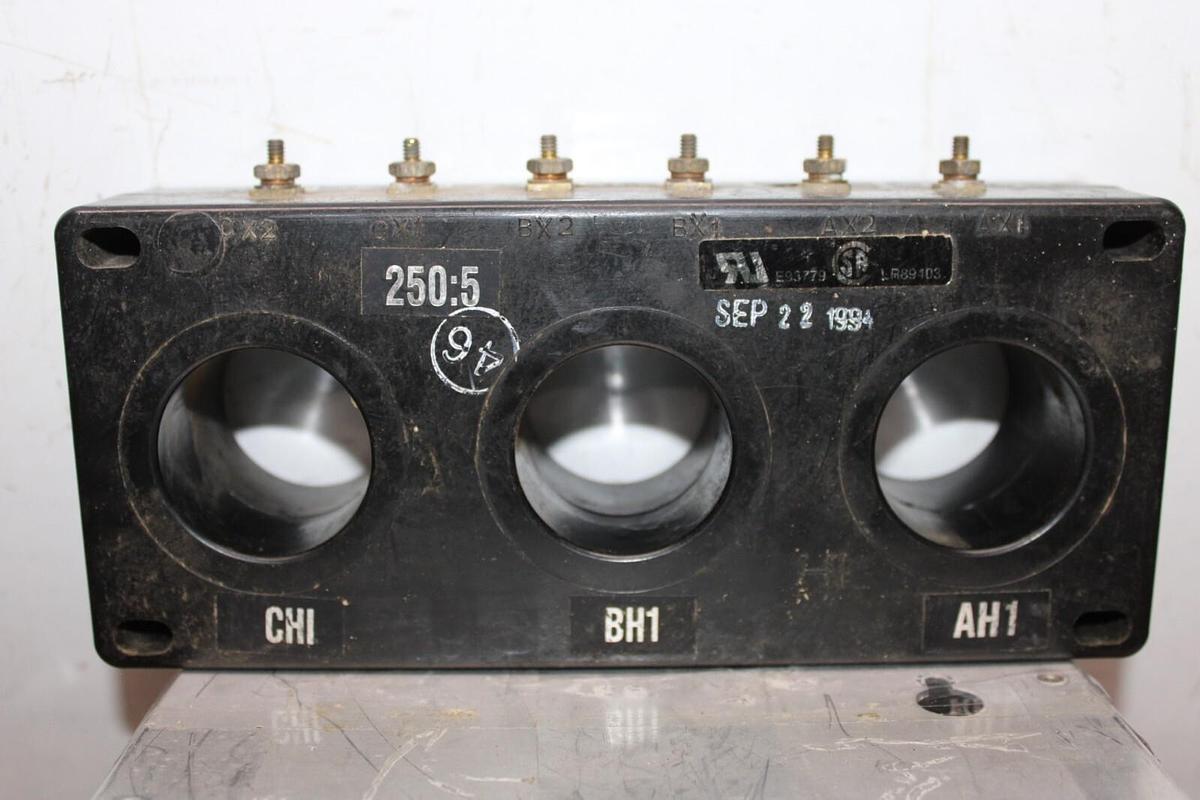 Used WESTINGHOUSE CURRENT TRANSFORMER 2092A37H04 250:5 50-400 HZ 600 VOLT *WARRANTY*