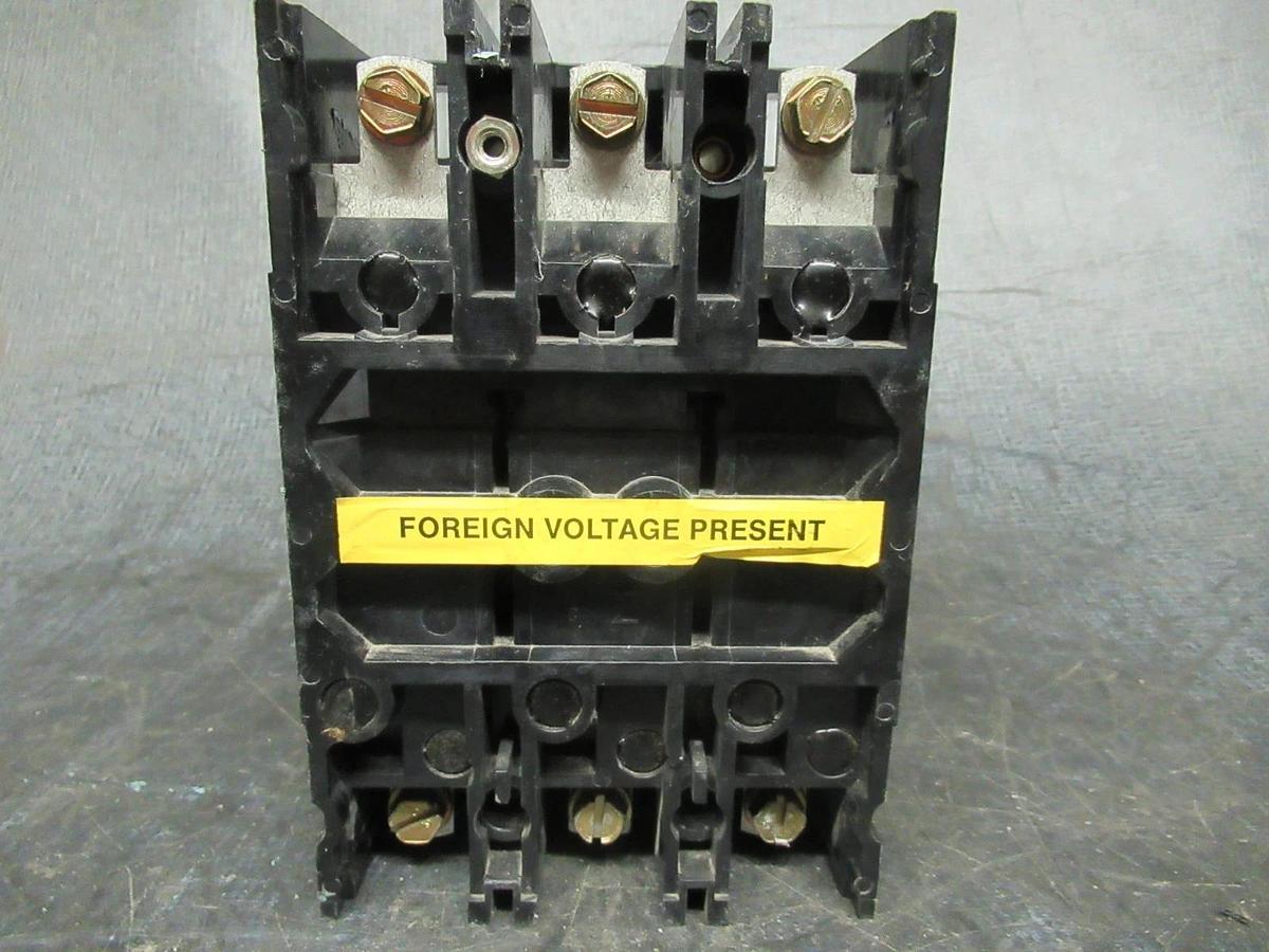 Used CUTLER HAMMER CIRCUIT BREAKER FS360015A 15A 600VAC 3-POLE **WARRANTY INCLUDED**