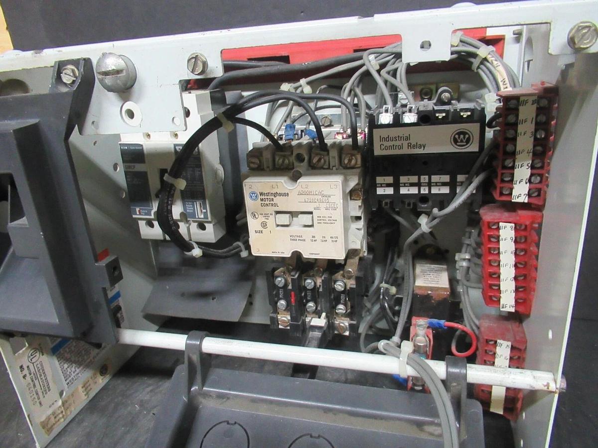 Used CUTLER HAMMER MOTOR STARTER CONTROL BUCKET MODEL: 2100 12" NEMA SIZE 1 7 AMP