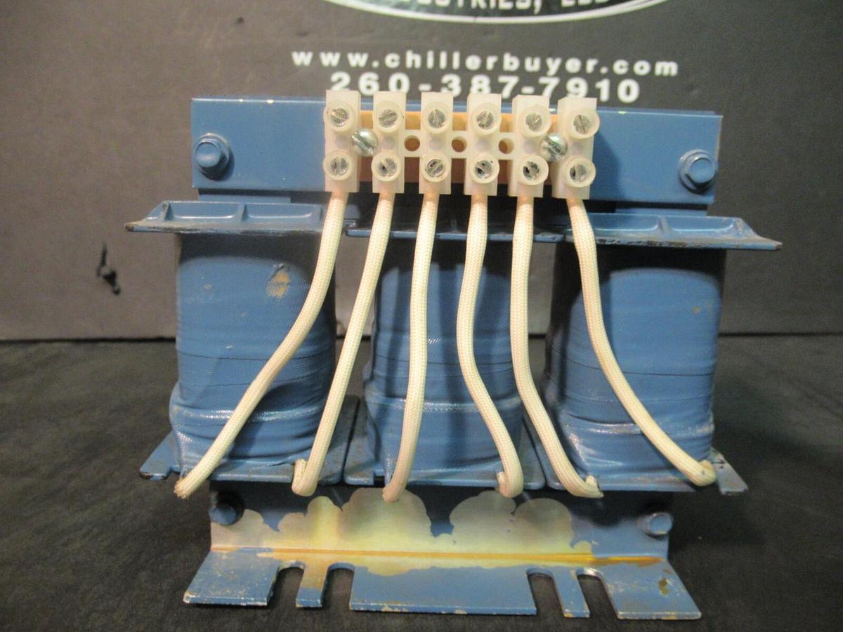 Used MTE CORPORATION 3 PH REACTOR CAT# RL-00803 P/N: 34HL 5.0 mH 8 AMP 600 V MAX