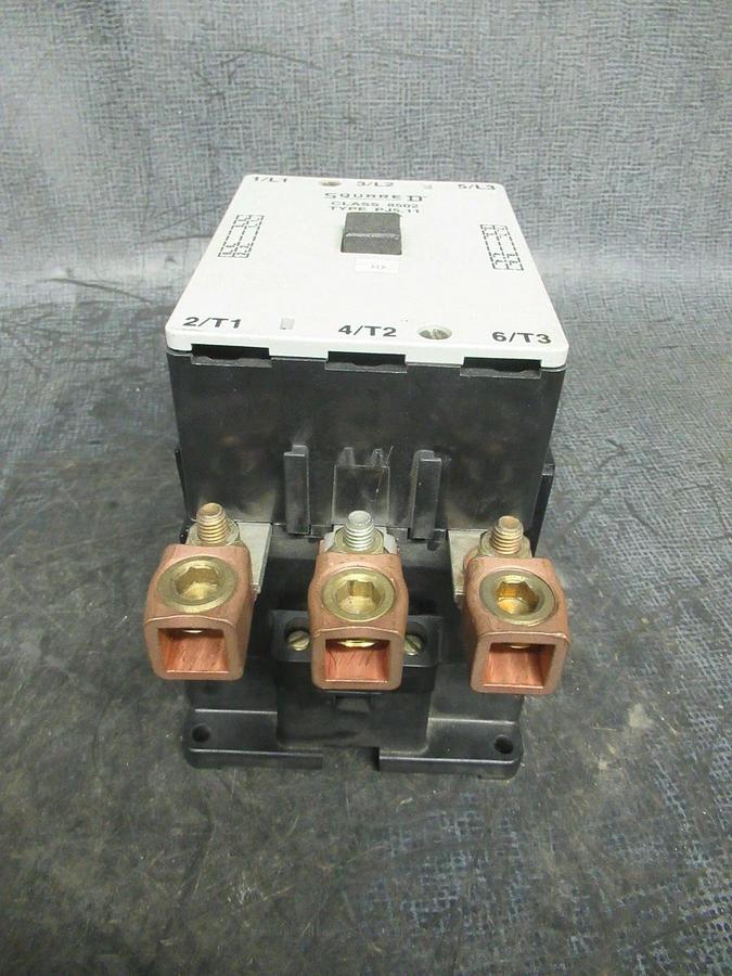 Used SQUARE D CONTACTOR 8502PJ5 PJ5.11 160 AMP 600 VAC 125 HP 3-PHASE 3-POLE