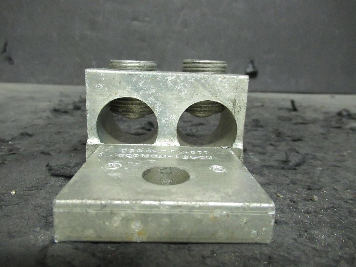 Used (3) QTY DCC C-17 DU-600 2 DOUBLE BARREL MECHANICAL CONNECTOR LUGS TAP 600MCM - 4