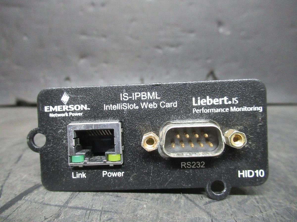 Used EMERSON INTELLI-SLOT WEB CARD IS-IPBML 417771G11 REV. 5 **WARRANTY INCLUDED**