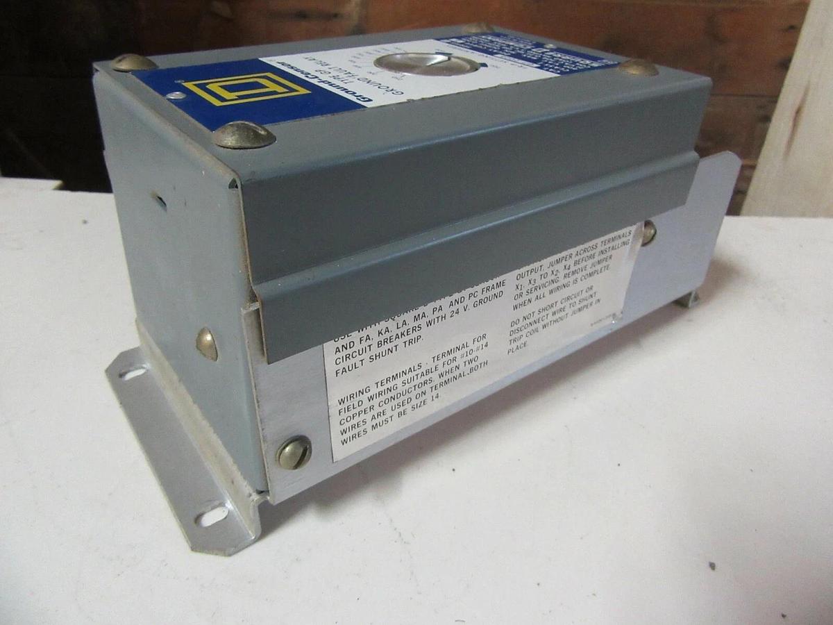 Used SQUARE D GP-200B TYPE GP GROUND FAULT RELAY 24 VAC INPUT 200 - 1200 AMPS SENSOR