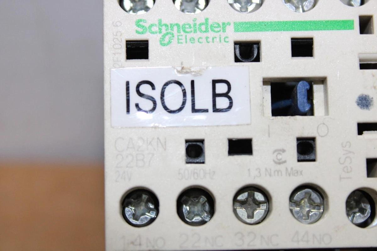 Used SCHNEIDER CONTROL RELAY CA2KN22B7 600 VAC 10 AMP COIL: 24V **WARRANTY**