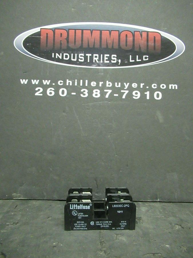 Used LITTELFUSE FUSE LUG SET L60030C-2PQ 600 VOLTS 30 AMP **WARRANTY INCLUDED!**