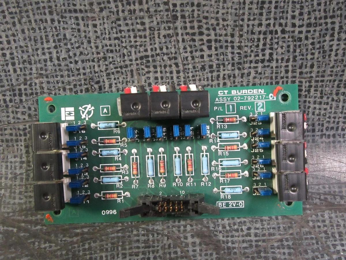 Used LIEBERT CT BURDEN CIRCUIT BOARD 02-792217-01 P/L 1 REV 2