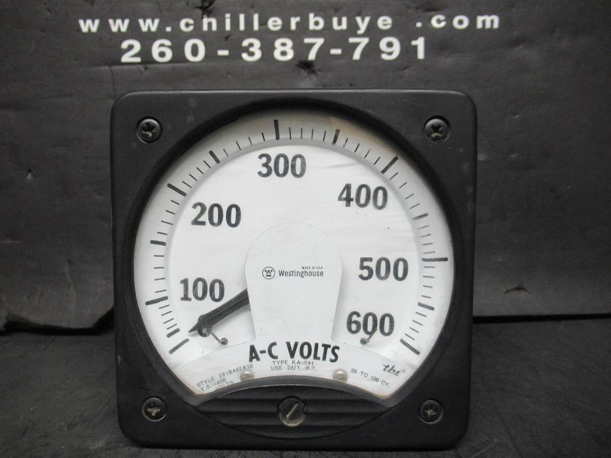 Used WESTINGHOUSE AC VOLT METER 291B462A10 KA-241 600 VOLT **WARRANTY INCLUDED**