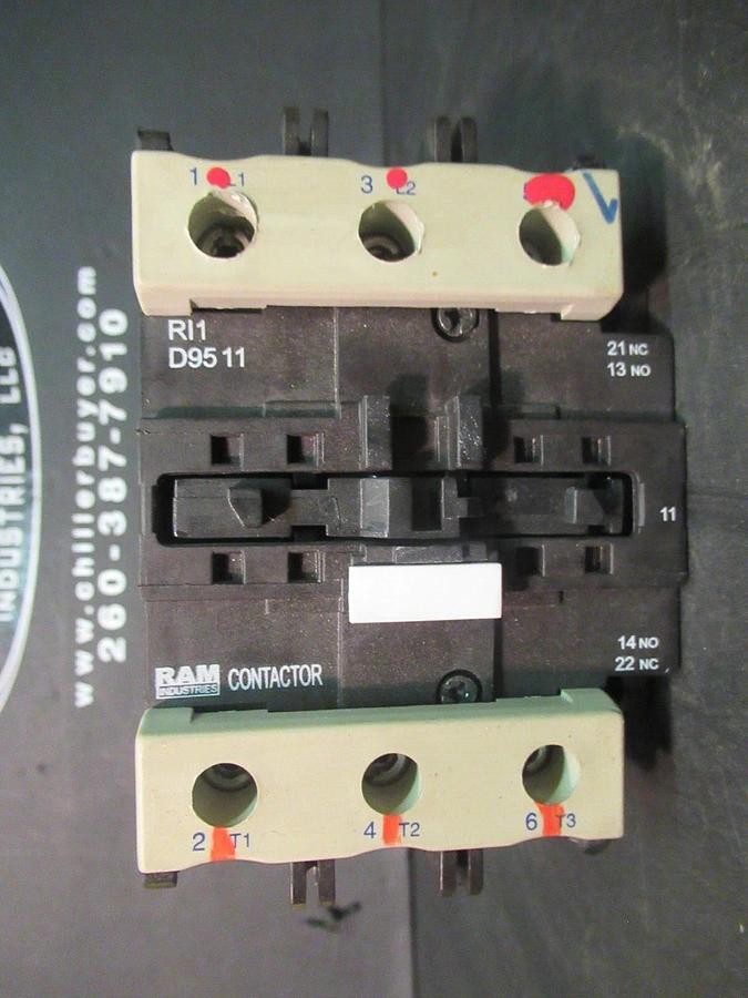 Used RAM CONTACTOR RI1D9511 RI1-D95-11 600 VAC 110 AMP COIL: 120 VOLT **WARRANTY**