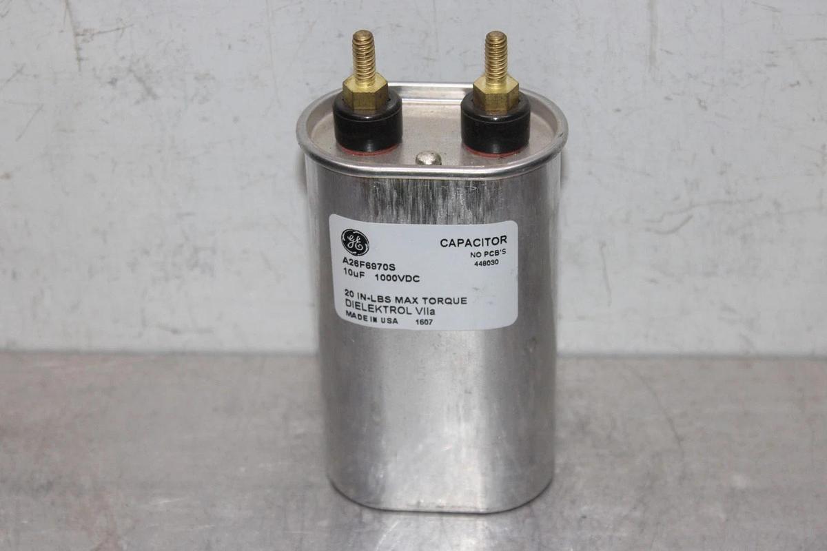 Used GENERAL ELECTRIC DIELEKTROL VIIA CAPACITOR A26F6970S 10 uF 1000 VDC *WARRANTY*