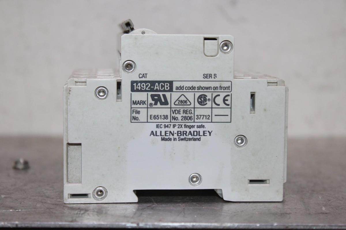 Used ALLEN BRADLEY CIRCUIT BREAKER 1492-CB3 1492-ACB 480/277 VAC 30 AMP 4-POLE