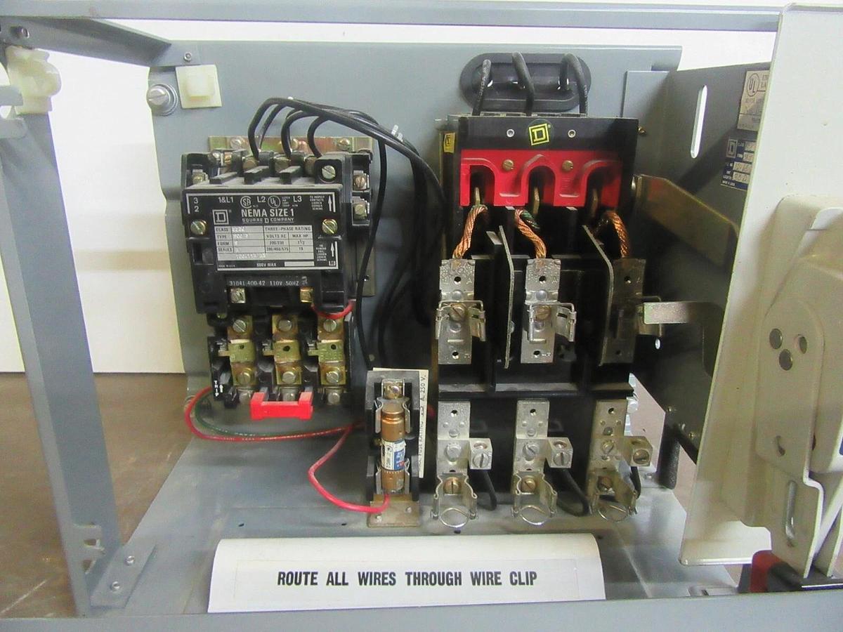 Used SQUARE D MCC FUSIBLE STARTER BUCKET 8998-NC-403 SER. B 12" MODEL: 4 NEMA 1