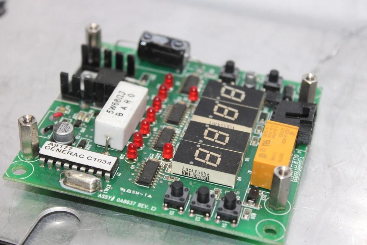 Used GENERAC MARK III EXERCISER CIRCUIT BOARD 0A8637 REV. D 0A8638 REV. D *WARRANTY*