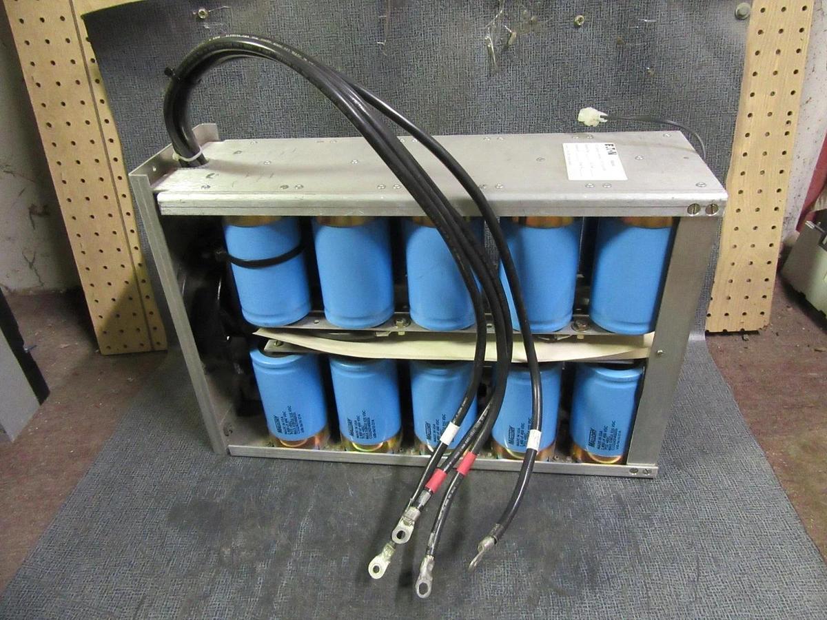 Used EATON DC CAPACITOR BANK ASSEMBLY 101614091 21" L x 6 3/4" W x 14 1/4" Tall