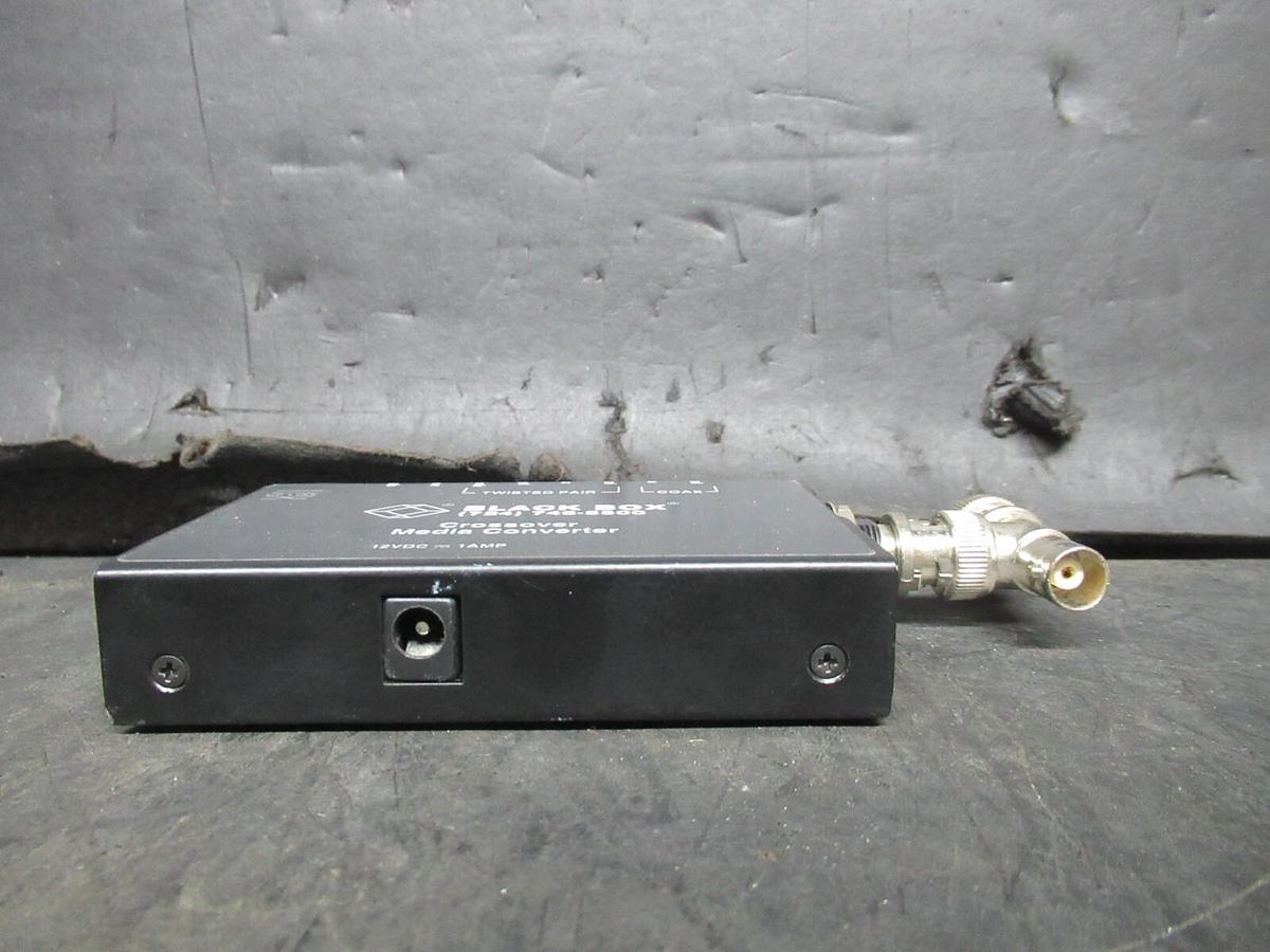 Used BLACK BOX CROSSOVER MEDIA CONVERTER LE1502A 12 VDC @ 1 AMP **WARRANTY**