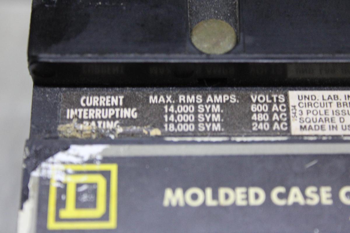 Used SQUARE D I-LINE CIRCUIT BREAKER FA34100 100 AMP 480 VOLT 3-POLE