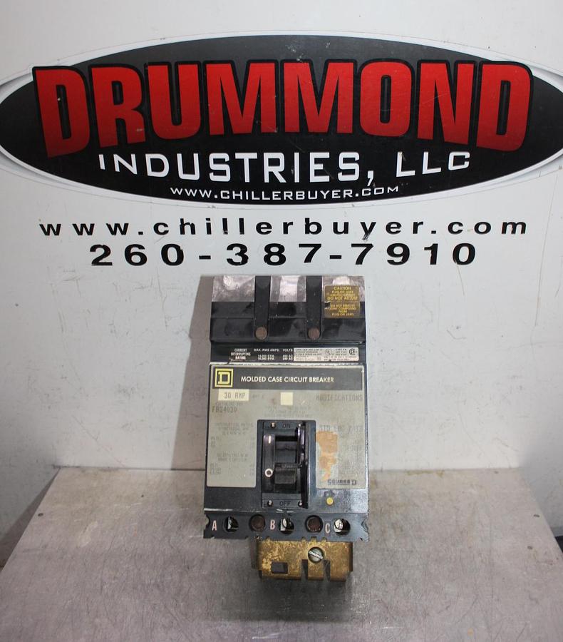 Used SQUARE D I-LINE CIRCUIT BREAKER FA34030 30 AMP 480 VOLT 3-POLE