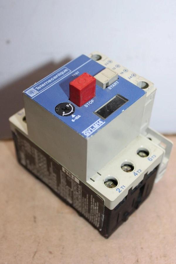 Used TELEMECANIQUE MANUAL MOTOR STARTER GV1-M14 5 HP @ 460 VAC 3 PH 6 - 10 AMPS